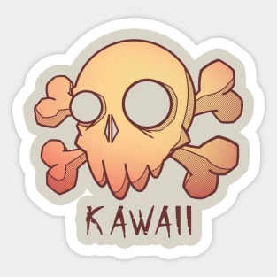 Kawaii Skull Sticker